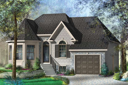 2 Bed, 1 Bath, 1132 Square Foot House Plan - #6146-00335