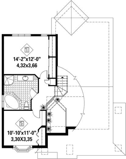 Upper for House Plan #6146-00342