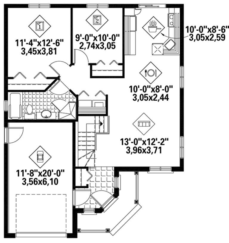 House Plan House Plan #18396 Drawing 1