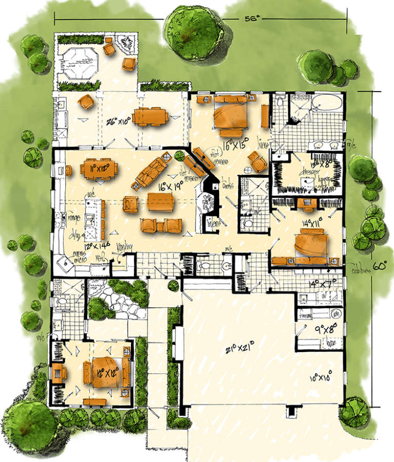House Plan House Plan #18397 Drawing 1