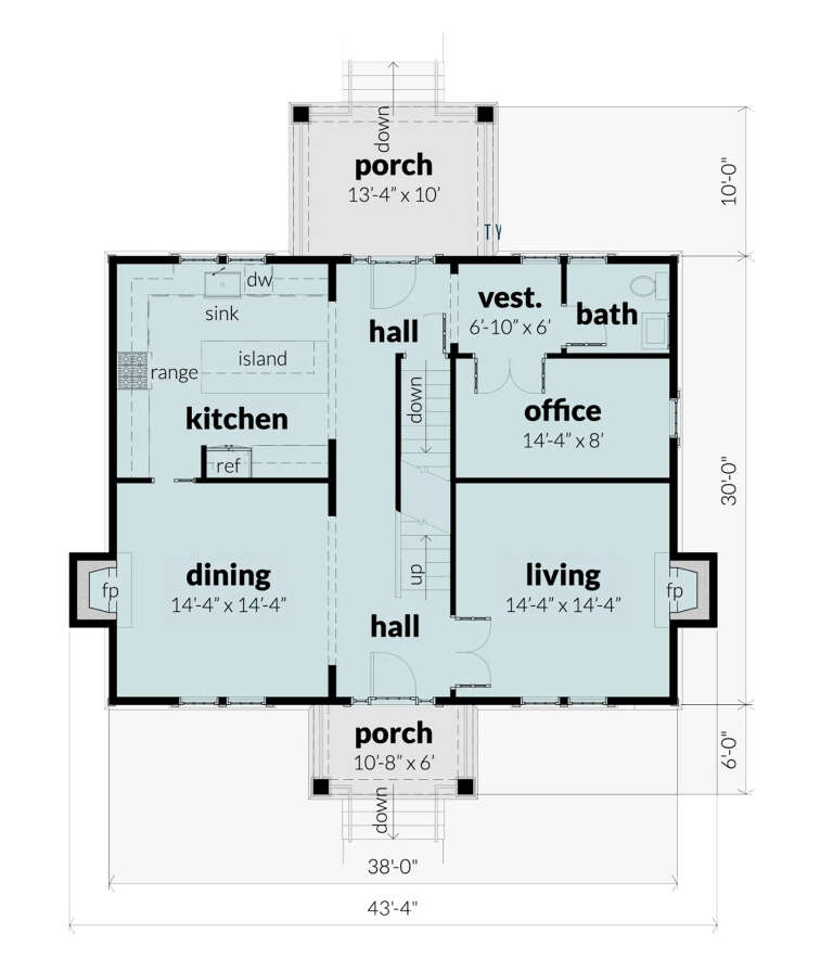 House Plan House Plan #184 Drawing 1