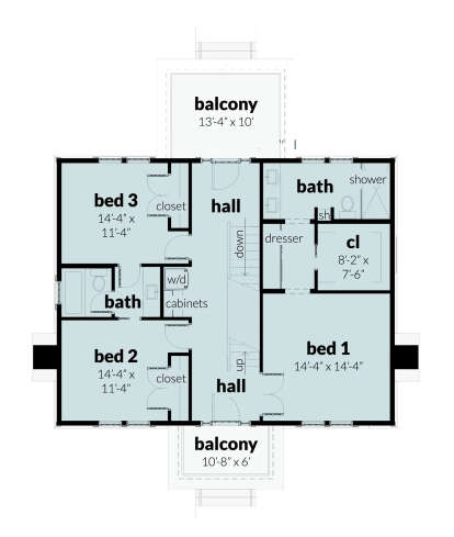 Second Floor for House Plan #028-00027