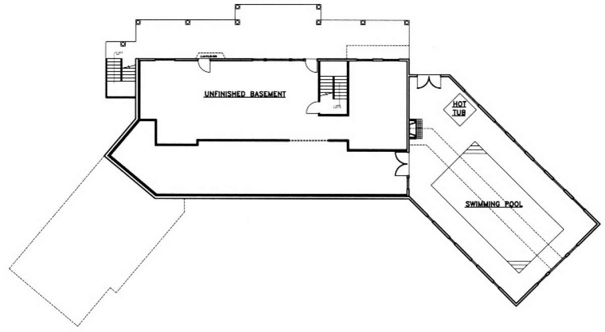 Basement Floor for House Plan #039-00458