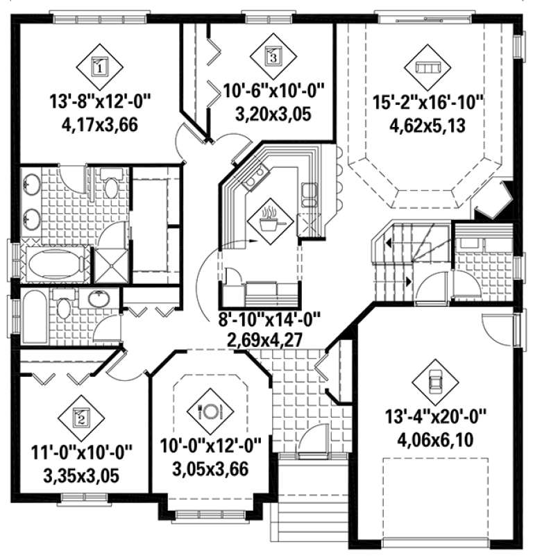 House Plan House Plan #18401 Drawing 1