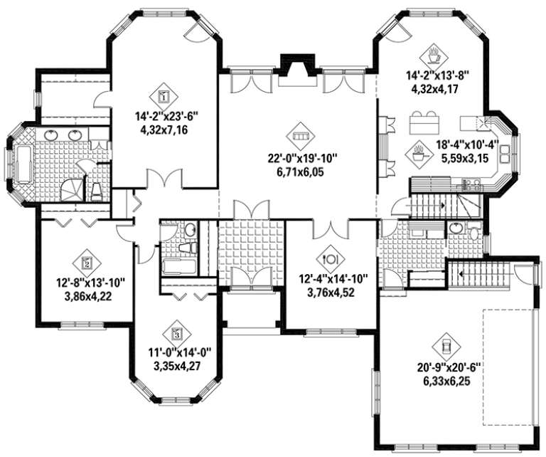House Plan House Plan #18402 Drawing 1