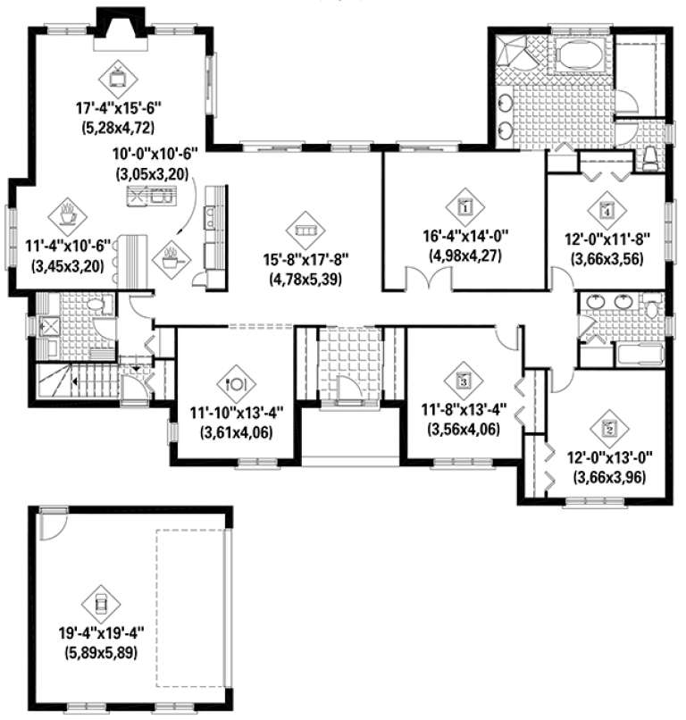House Plan House Plan #18403 Drawing 1