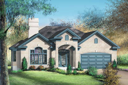 European House Plan #6146-00350 Elevation Photo