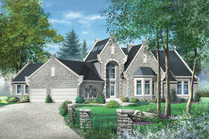 European House Plan #6146-00351 Elevation Photo