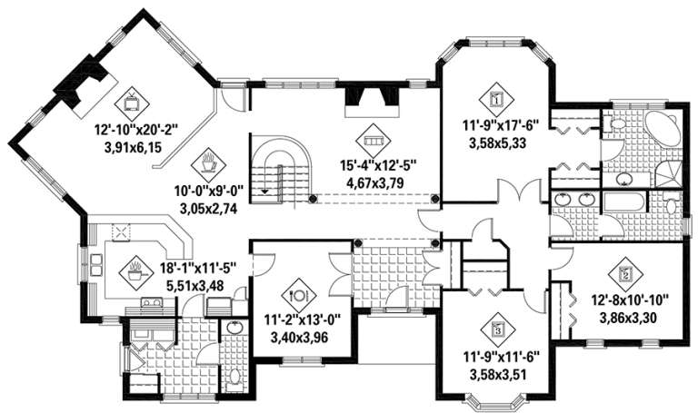 House Plan House Plan #18407 Drawing 1