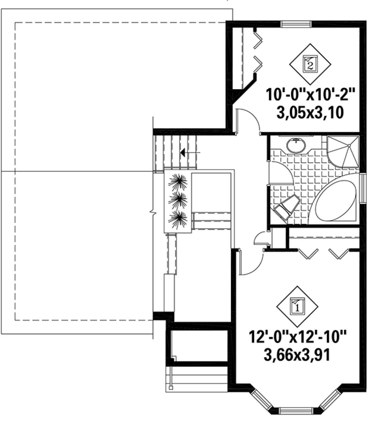 Upper for House Plan #6146-00354