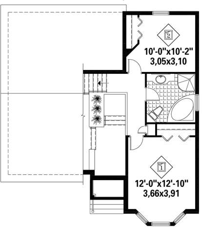 Upper for House Plan #6146-00354