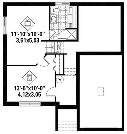 Basement for House Plan #6146-00354