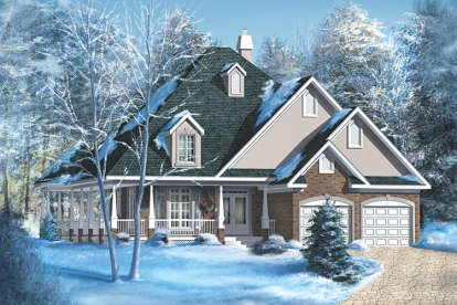 3 Bed, 2 Bath, 1974 Square Foot House Plan - #6146-00355