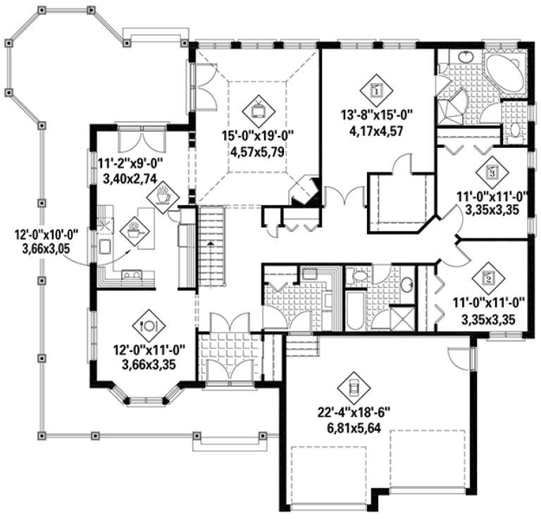 House Plan House Plan #18409 Drawing 1