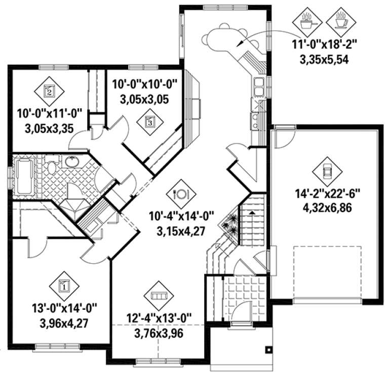 House Plan House Plan #18411 Drawing 1