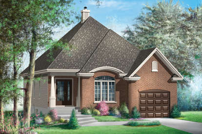 2 Bed, 1 Bath, 1198 Square Foot House Plan - #6146-00358