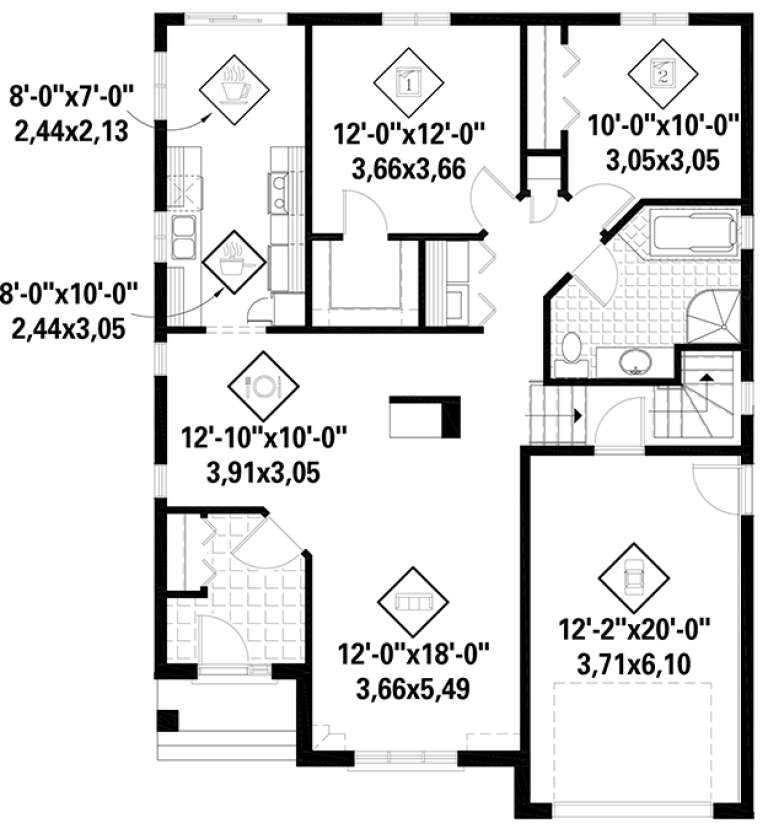House Plan House Plan #18412 Drawing 1