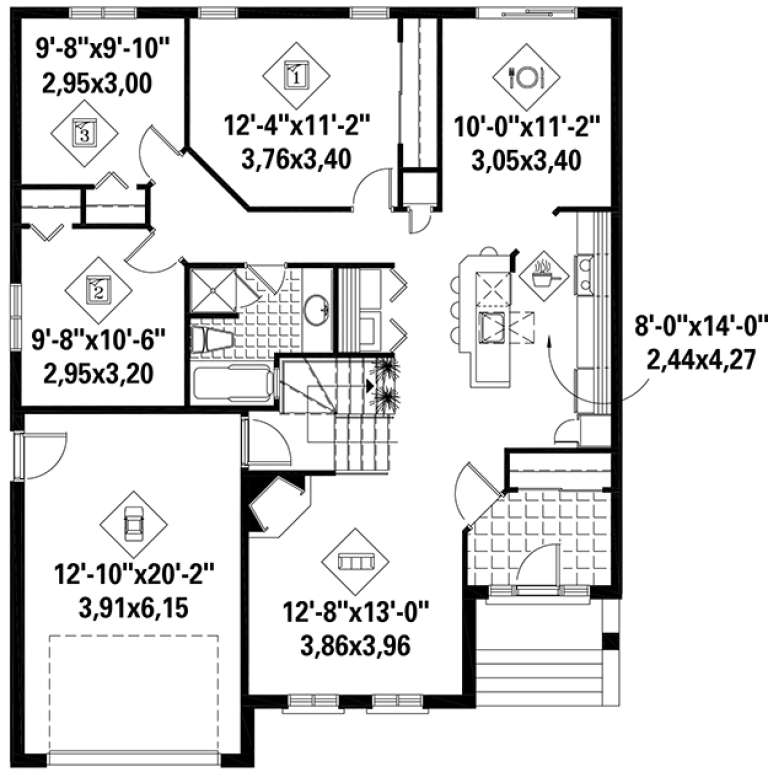 House Plan House Plan #18413 Drawing 1