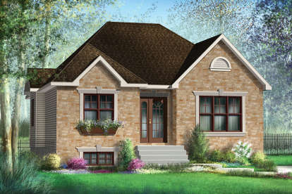 Traditional Plan: 1,058 Square Feet, 2 Bedrooms, 2 Bathrooms - 053-00463
