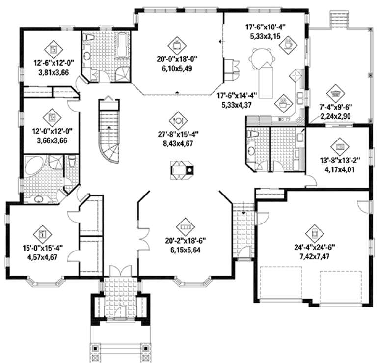 House Plan House Plan #18416 Drawing 1