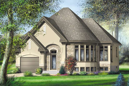 European House Plan #6146-00363 Elevation Photo