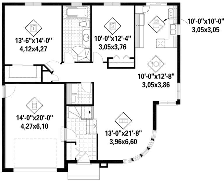 House Plan House Plan #18417 Drawing 1