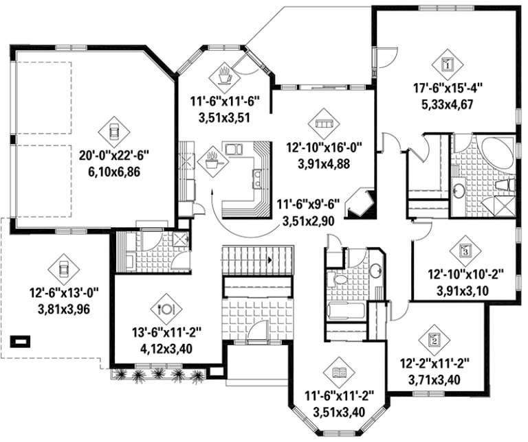 House Plan House Plan #18420 Drawing 1