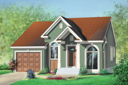 2 Bed, 1 Bath, 1029 Square Foot House Plan - #6146-00371
