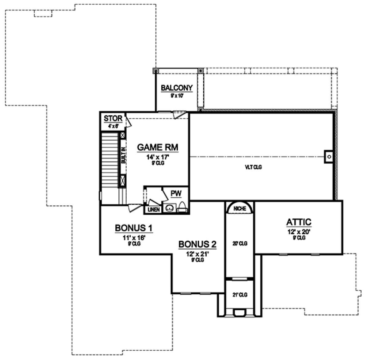 Upper for House Plan #5445-00266