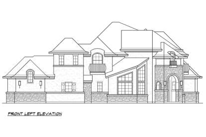 European House Plan #5445-00267 Elevation Photo