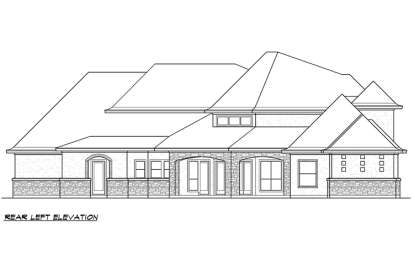 European House Plan #5445-00267 Elevation Photo