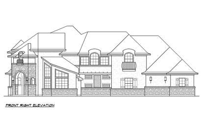 European House Plan #5445-00267 Elevation Photo