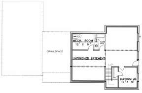 Basement Floor for House Plan #039-00461
