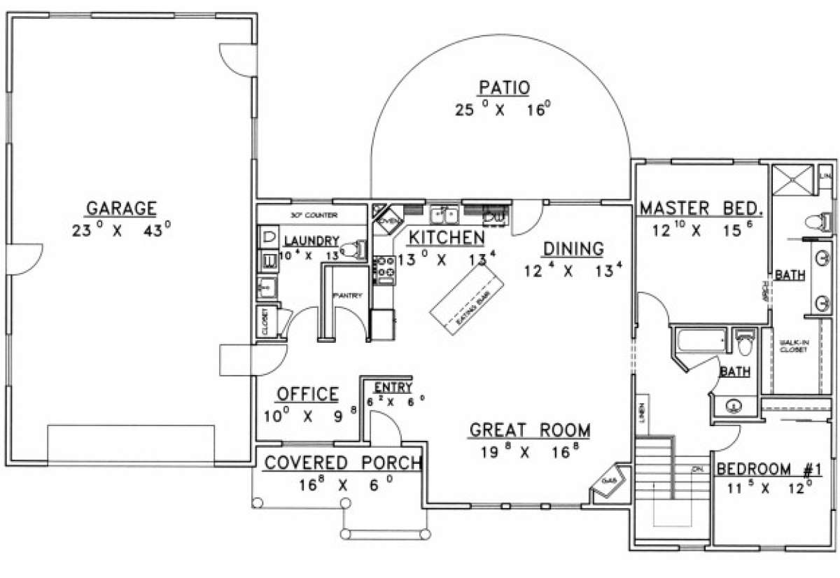 Main Floor for House Plan #039-00461