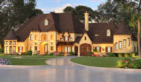 Luxury House Plan #5445-00269 Elevation Photo