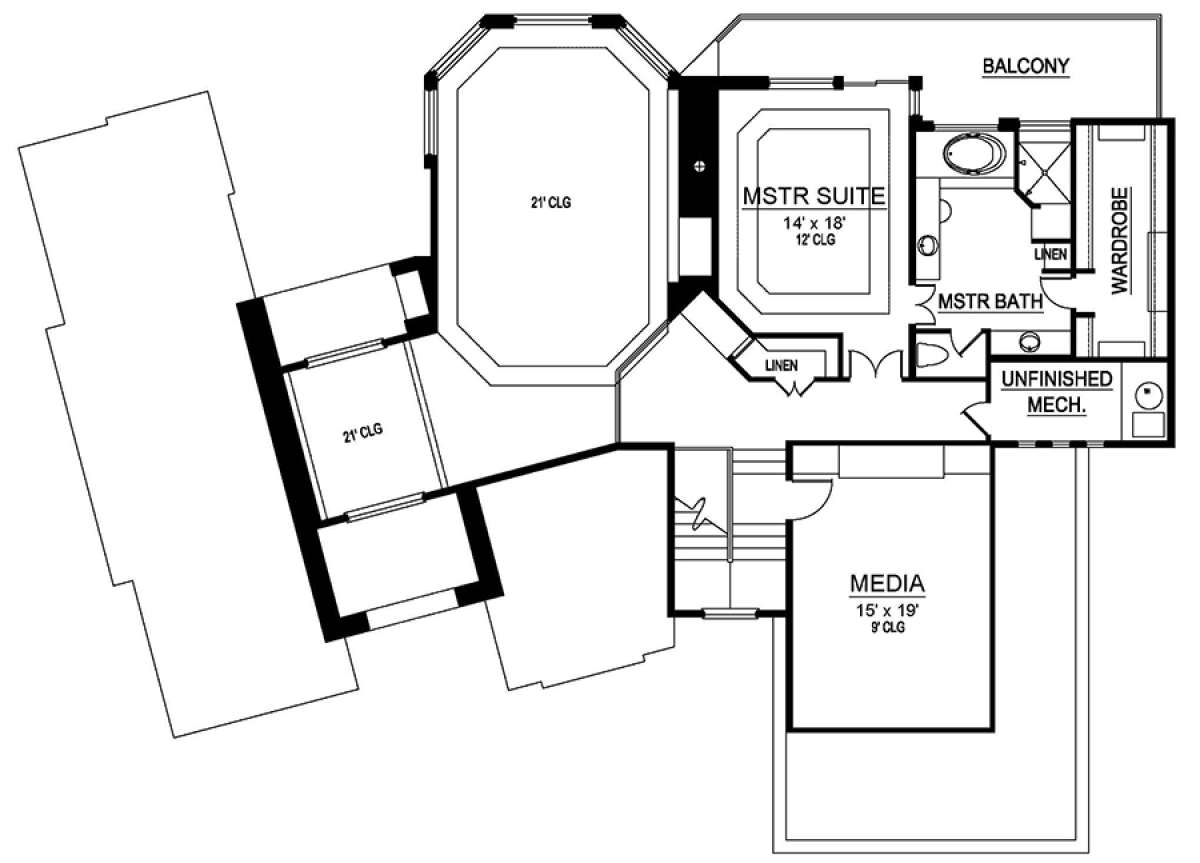 Upper for House Plan #5445-00270