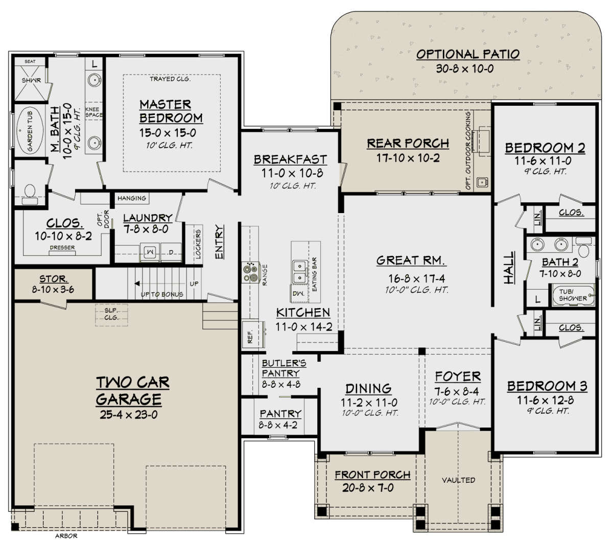 Main Floor for House Plan #041-00161