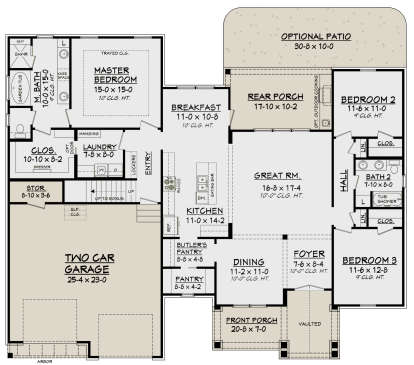 Main Floor for House Plan #041-00161
