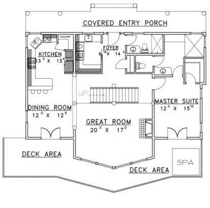 First Floor for House Plan #039-00462