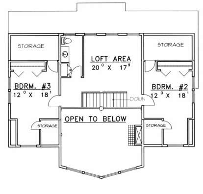 Second Floor for House Plan #039-00462