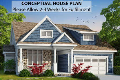 Craftsman House Plan #402-01455 Elevation Photo
