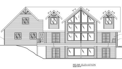 Lake Front House Plan #039-00463 Elevation Photo
