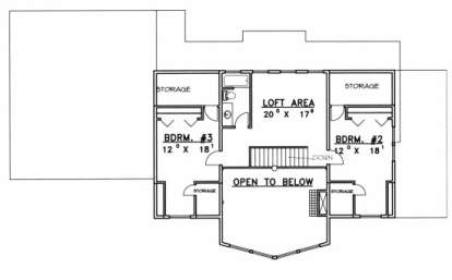 Second Floor for House Plan #039-00463