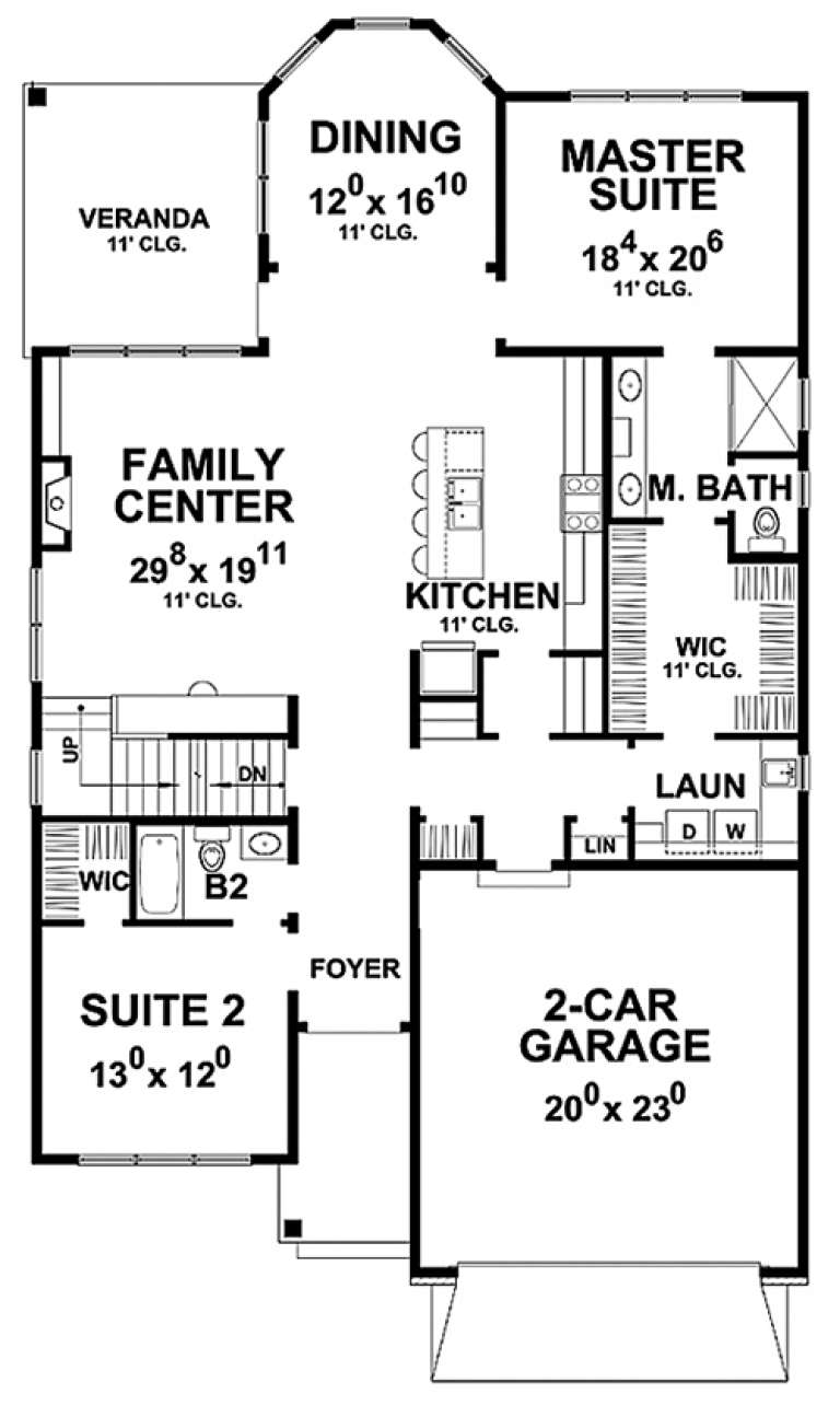 Traditional Plan - 2,196 Square Feet, 3 Bedrooms, 3 Bathrooms | Floor ...