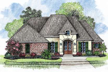 European House Plan #4534-00001 Elevation Photo