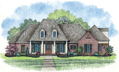 European House Plan #4534-00009 Elevation Photo