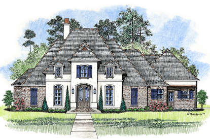 French Country House Plan #4534-00012 Elevation Photo