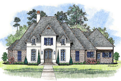 4 Bed, 3 Bath, 2605 Square Foot House Plan - #4534-00012