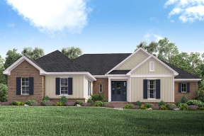 Ranch House Plan #041-00164 Elevation Photo
