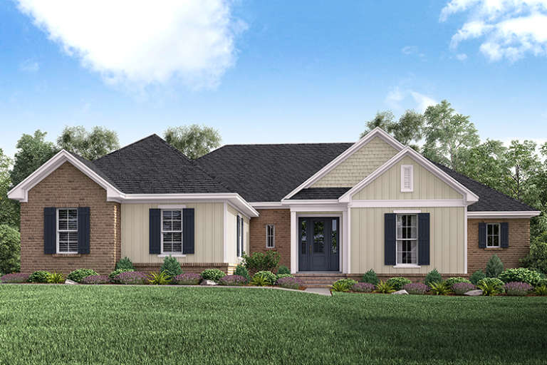 Ranch House Plan #041-00164 Elevation Photo